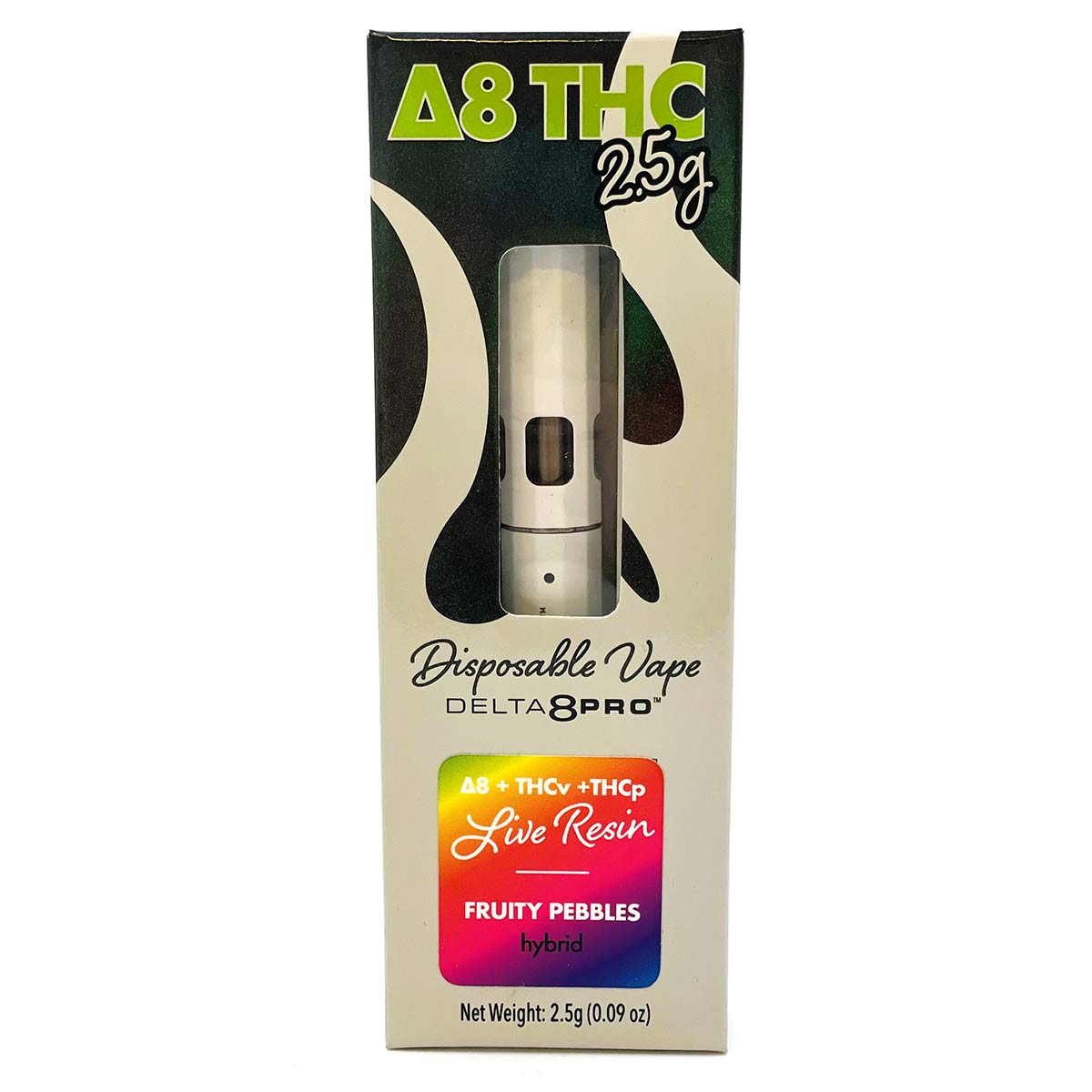 FRUITY PEBBLES DISPOSABLE VAPE LIVE RESIN + Δ8 + THC-V + THC-P 2.5ML
